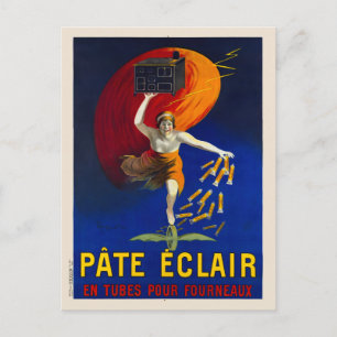 Cartão Postal Pate Eclair Vintage Advertising Poster 1912