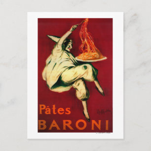 Cartão Postal Pates Baroni Vintage Poster Europe