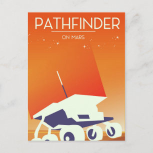 Cartão Postal Pathfinder em Arte Espacial de Marte