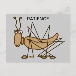 CARTÃO POSTAL PATIENCE GRASSHOPPER