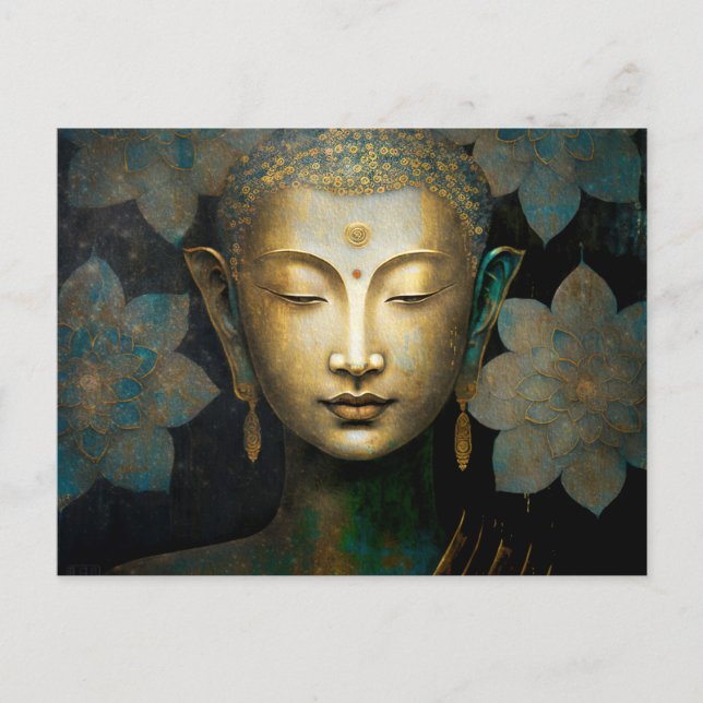 CARTÃO POSTAL PATINA DE PAZ | RETRATO DE MEDITAÇÃO (Frente)