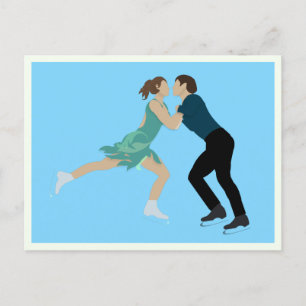 Cartão Postal Patinação de Figura