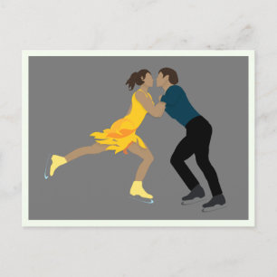 Cartão Postal Patinação de Figura