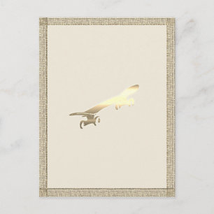 Cartão Postal Patinação de Quadro Dourado para Crianças