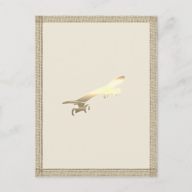 Cartão Postal Patinação no Skate de Ouro para Crianças (Frente)