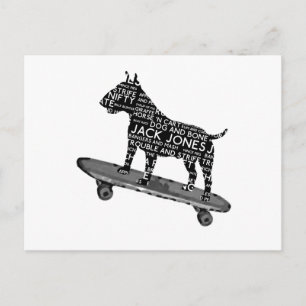 Cartão Postal patinador terrier Cocney London Slang