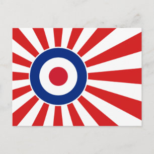 Cartão Postal Patinete-Alvo de Mods de Roundel Vibrant JAPAN