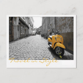Cartão Postal Patinete Amarelo