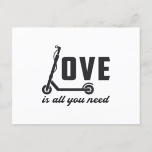 Cartão Postal Patinete Driver Love É Tudo O Que Você Precisa D