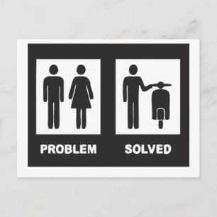 Cartão Postal Patinete engraçado