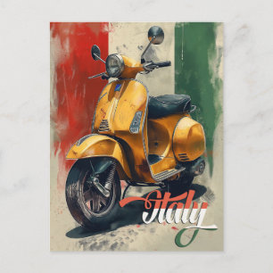 Cartão Postal Patinete italiano Vespa