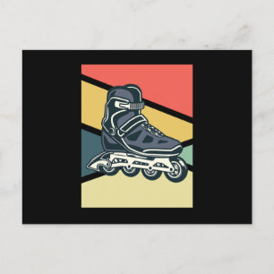 Cartão Postal Patins de Rollerblading Vintage Patins de Inline