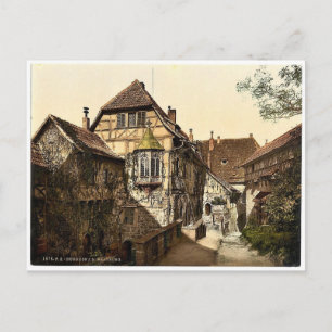 Cartão Postal Pátio do castelo, Wartburg, Turíngia, Alemanha rar