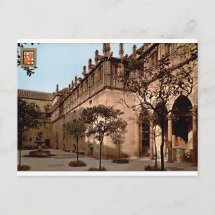 Cartão Postal Pátio dos Laranjeiras Vintage em Barcelona