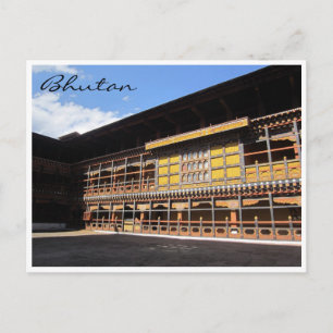 Cartão Postal pátio dzong paro