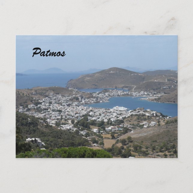 Cartão Postal Patmos, Grécia (Frente)
