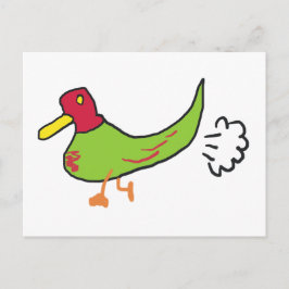 Cartão Postal Pato de Fartura Engraçado
