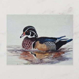 Cartão Postal Pato de madeira