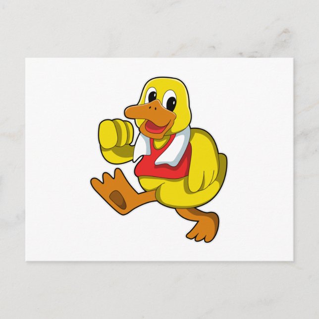 Cartão Postal Pato em Corrida (Frente)