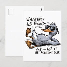 Cartão Postal Pato Engraçado