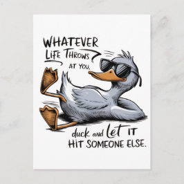 Cartão Postal Pato Engraçado