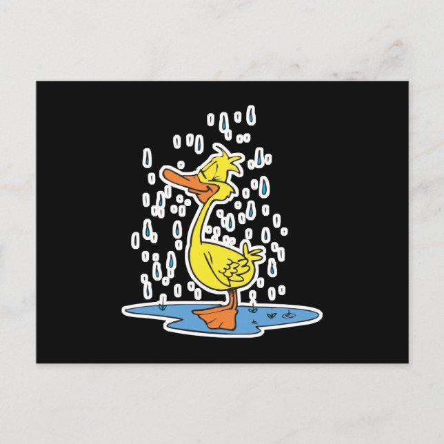 Cartão Postal pato giro na chuva (Frente)