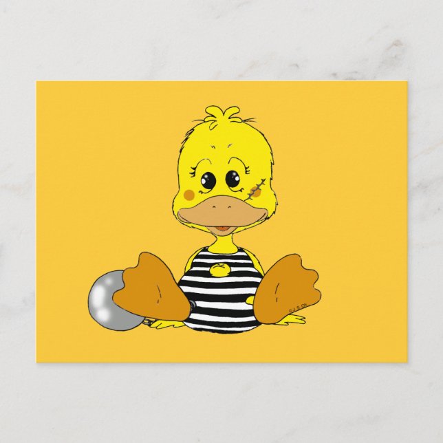 Cartão Postal Pato malvado (Frente)
