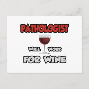 Cartão Postal Patologista... Trabalhará Para O Vinho