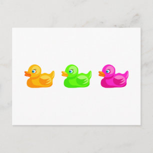 Cartão Postal Patos de borracha