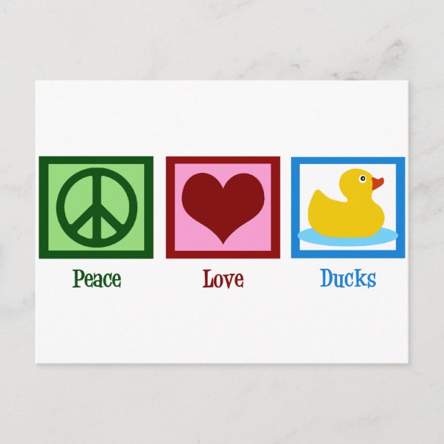 Cartão Postal Patos de Paz e Amor (Frente)