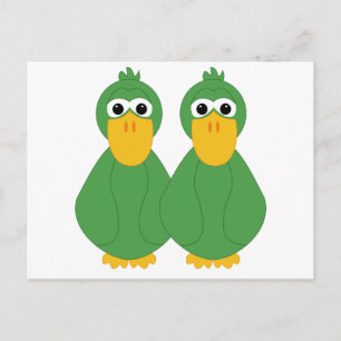 Cartão Postal Patos Verdes Idiotas