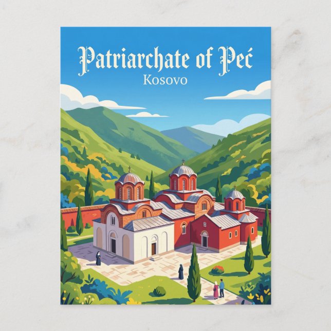 Cartão Postal Patriarcado de Peć Kosovo (Frente)