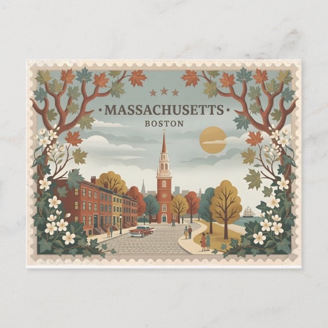 Cartão Postal Patrimônio de Massachusetts (Frente)