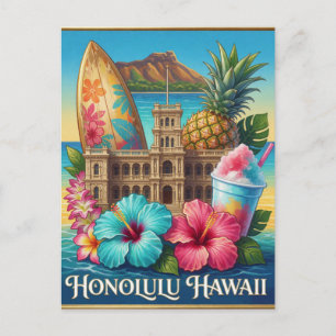 Cartão Postal Patrimônio havaiano de Honolulu
