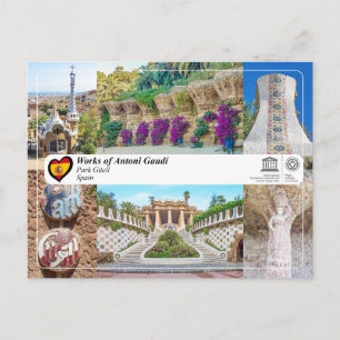 Cartão Postal Patrimônio Mundial da UNESCO - Antoni Gaudí - Park