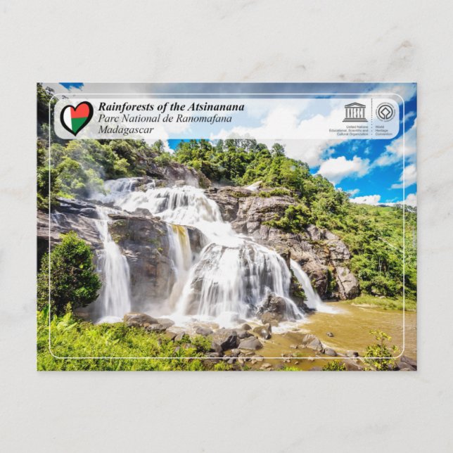 Cartão Postal Patrimônio Mundial da UNESCO - Atsinanana - Parque (Frente)