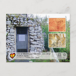 Cartão Postal Património Mundial da UNESCO - Caverna de La Peña 