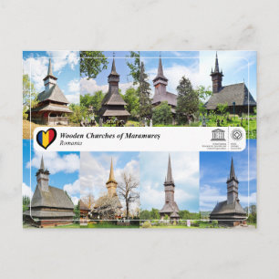 Cartão Postal Património Mundial da UNESCO - Igrejas de madeira 