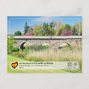 Cartão Postal Património Mundial da UNESCO - Ponte Romana sobre 