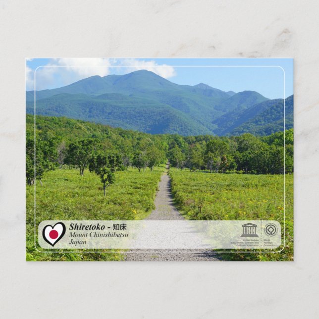 Cartão Postal Patrimônio Mundial da UNESCO - Shiretoko - 知床 - Mo (Frente)