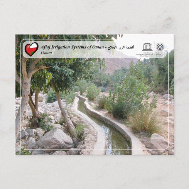 Cartão Postal Património Mundial da UNESCO - Sistemas de Irrigaç (Frente)