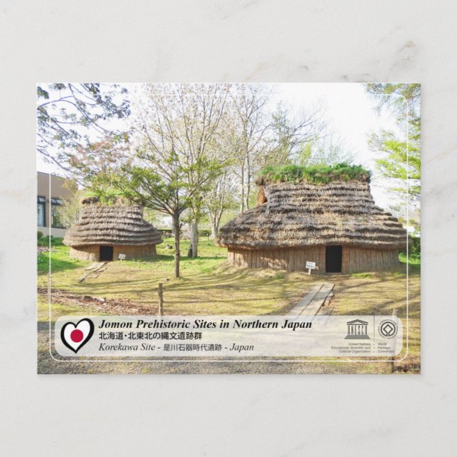 Cartão Postal Património Mundial da UNESCO - Sítios Jomon - Síti (Frente)