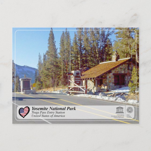 Cartão Postal Patrimônio Mundial da UNESCO - Yosemite NP - Cartã (Frente)
