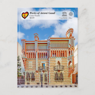 Cartão Postal Património Mundial UNESCO - Antoni Gaudí - Casa Vi