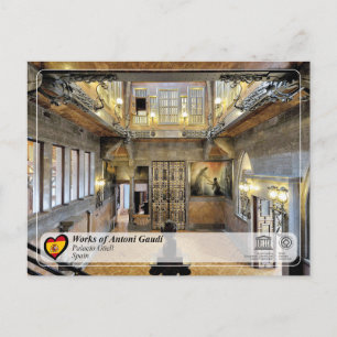 Cartão Postal Património Mundial UNESCO - Antoni Gaudí - Palácio
