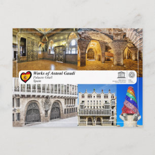 Cartão Postal Património Mundial UNESCO - Antoni Gaudí - Palácio