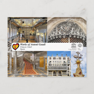 Cartão Postal Património Mundial UNESCO - Antoni Gaudí - Palácio