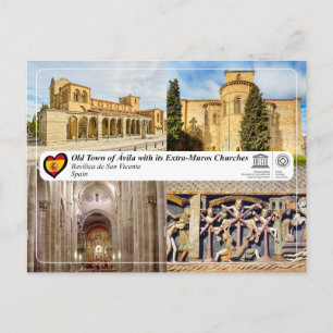 Cartão Postal Património Mundial UNESCO - Ávila - Basílica de Sa