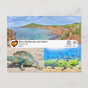 Cartão Postal Patrimônio Mundial UNESCO - Biodiversidade de Ibiz