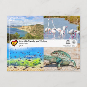 Cartão Postal Património Mundial UNESCO - Biodiversidade de Ibiz